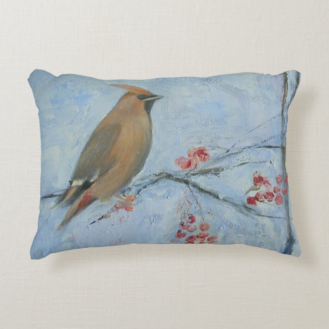 Waxwing Decorative Cushion (Front)