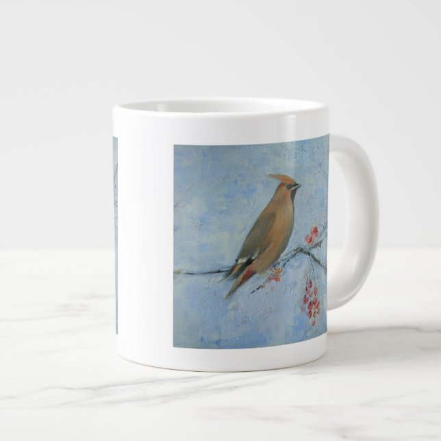 Waxwing Large Coffee Mug (Front Right)