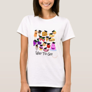 Way 2 Go Cartoon Graduation Fun T-Shirt