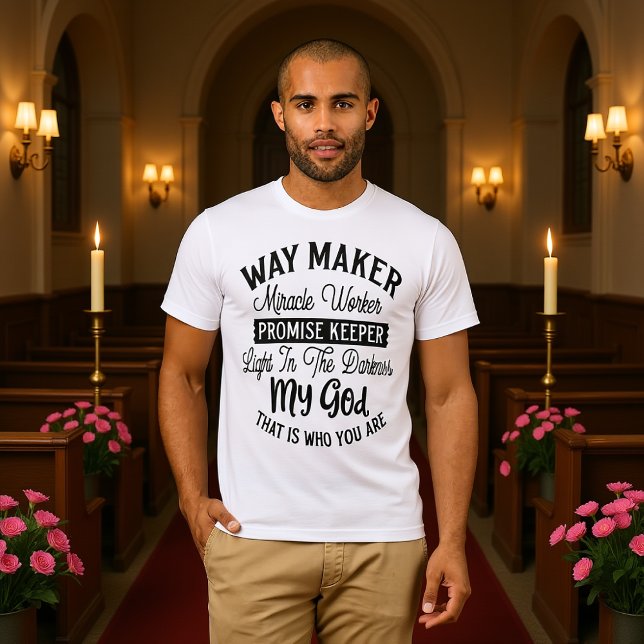 Way Maker Promise Keeper Light Darkness Worship  T-Shirt (Creator Uploaded)