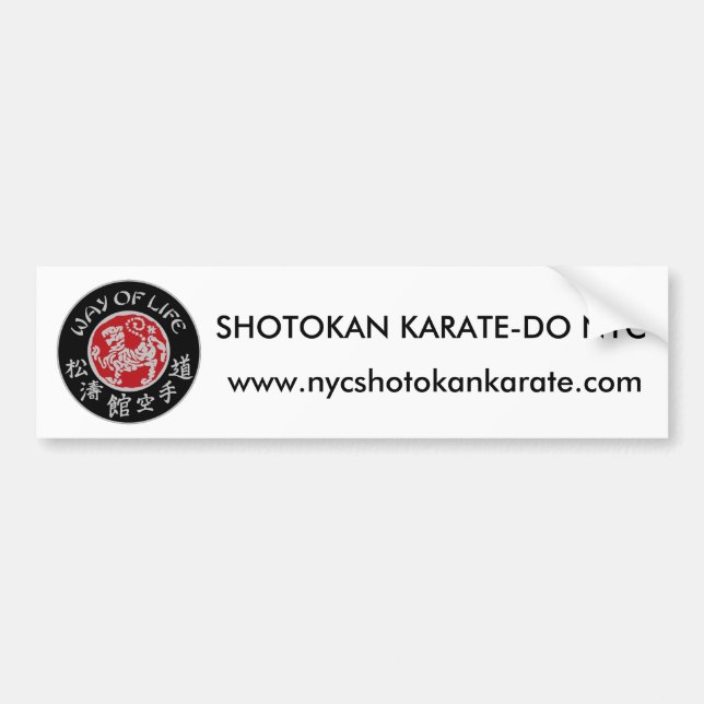 Way Of Life Shotokan Dark Logo Bumper Sticker (Front)