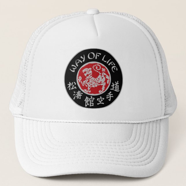 Way Of Life Shotokan Dark Logo Trucker Cap (Front)