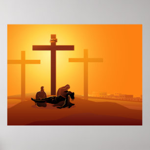 Way of the Cross 13th Station Poster