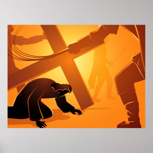 Way of the Cross 3rd Station Poster (Front)
