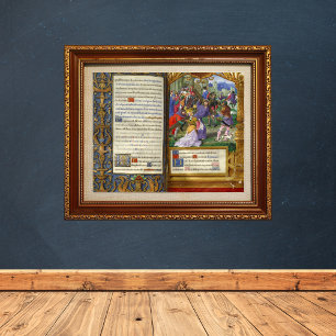 Way of the Cross Renaissance Mediaeval Manuscript Poster