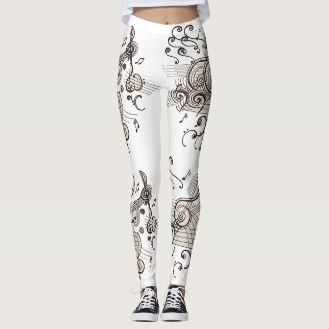 WAY OUT "MUSICAL" Leggings!!! Leggings (Front)