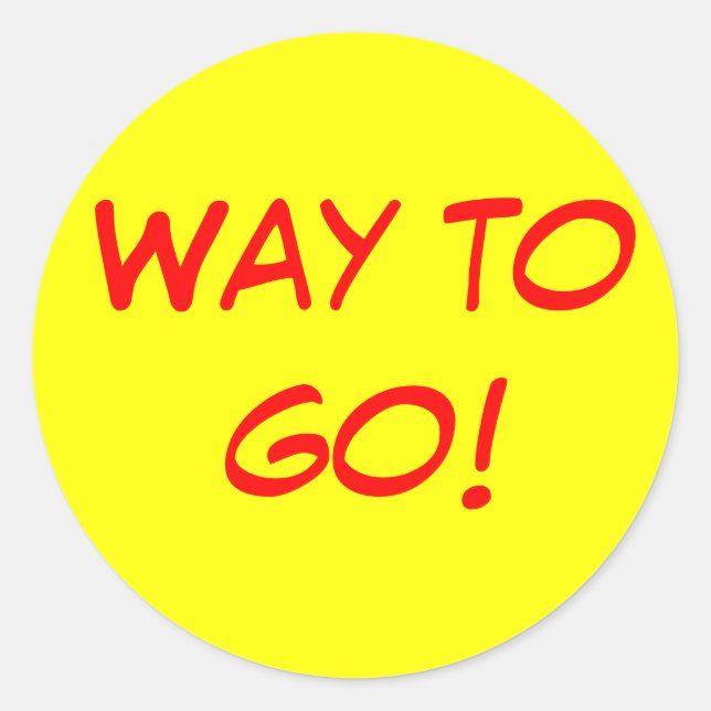 Way to go! sticker (Front)