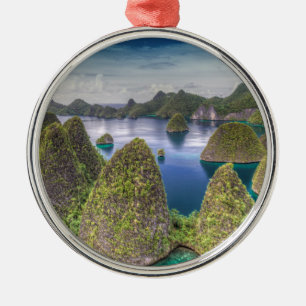 Wayag Island landscape, Indonesia Metal Ornament