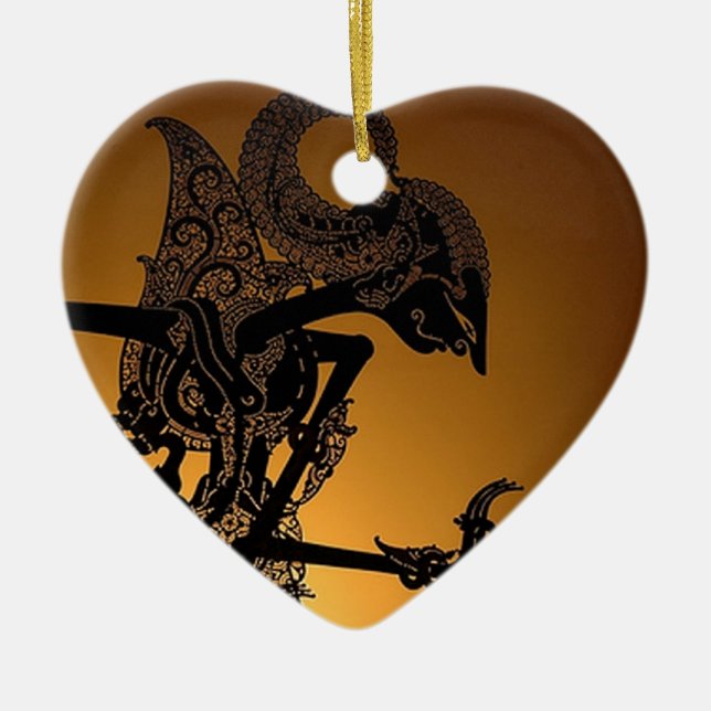 Wayang Ceramic Tree Decoration (Front)