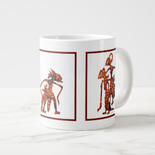 Wayang in Batik Large Coffee Mug