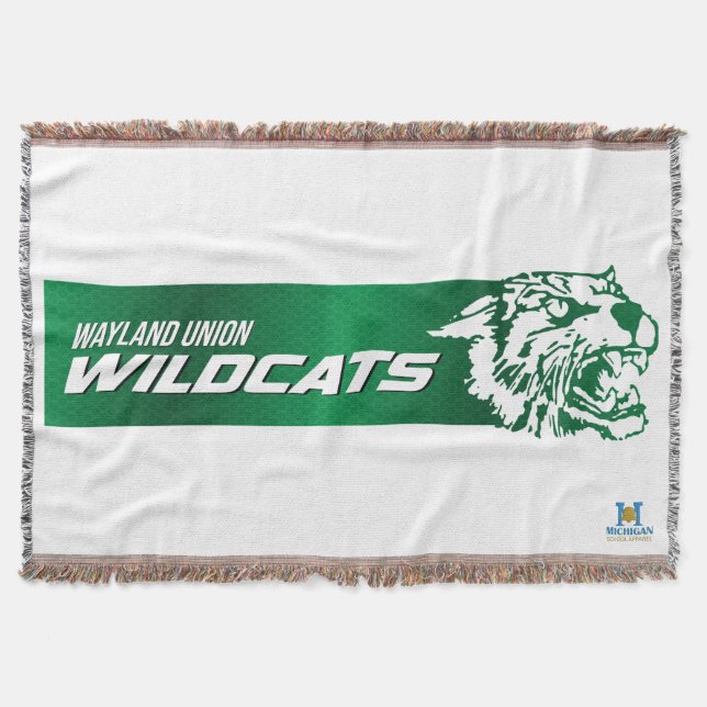 Wayland Union Wildcats #2 Throw Blanket (Front)