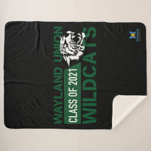 Wayland Union Wildcats #3 Sherpa Blanket