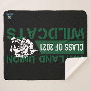 Wayland Union Wildcats #3 Sherpa Blanket