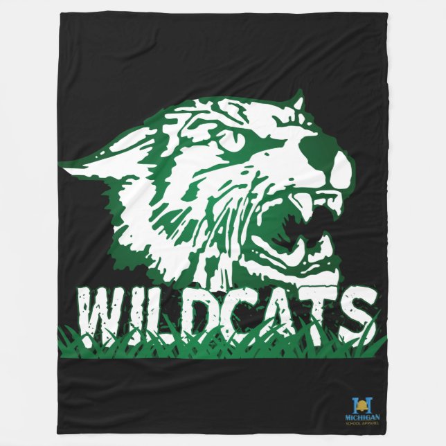 Wayland Union Wildcats #4 Fleece Blanket (Front)