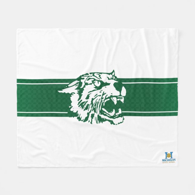 Wayland Union Wildcats #7 Fleece Blanket (Front (Horizontal))