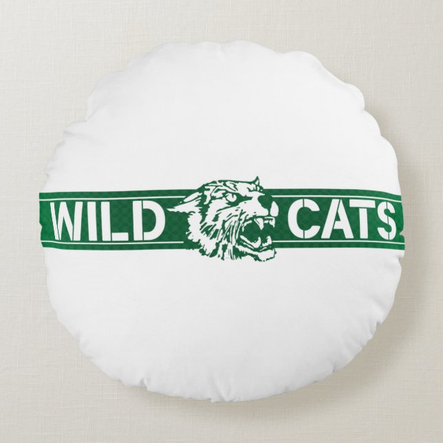 Wayland Union Wildcats #8 Round Cushion (Front)