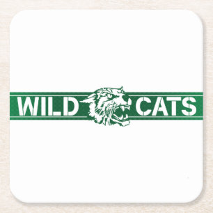 Wayland Union Wildcats #8 Square Paper Coaster