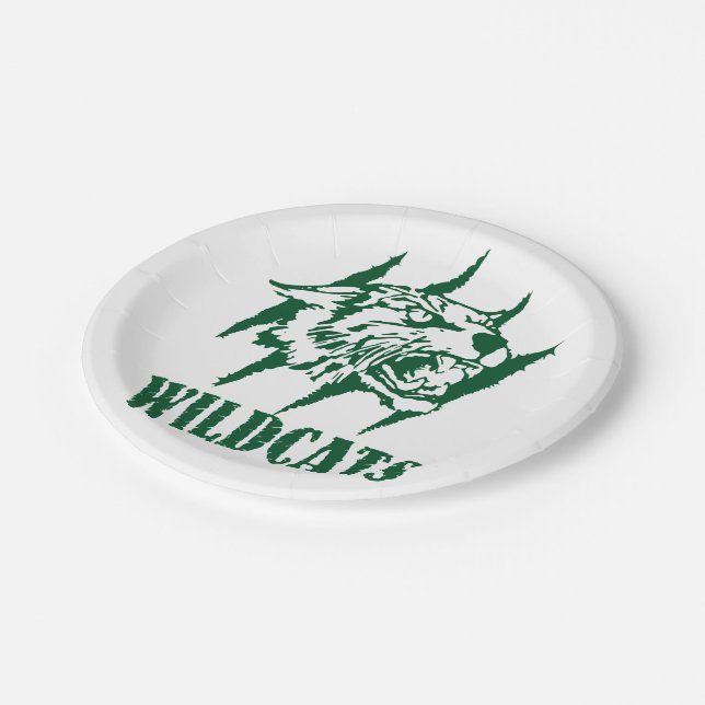 Wayland Union Wildcats #9 Paper Plate (Angled)