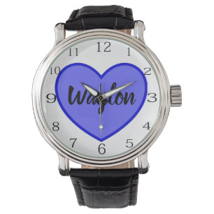 Waylon Name In Blue Heart, Watch
