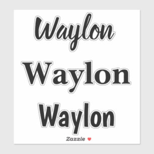 Waylon Name In Curvy Lettering,