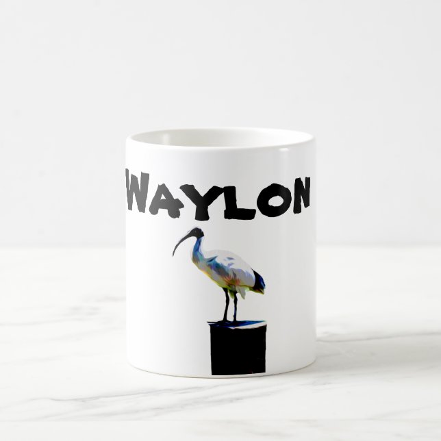 Waylon Name With Bin Chicken, Coffee Mug (Center)