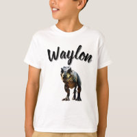 Waylon Name With Trex Dinosaur,