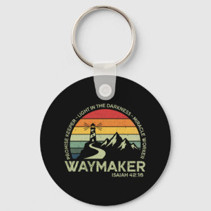 Waymaker Christian Typography Inspirational Bible Key Ring
