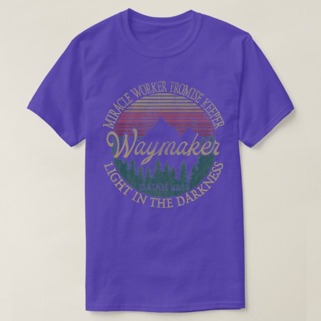 waymaker miracle worker promise keeper faith Bible T-Shirt (Design Front)