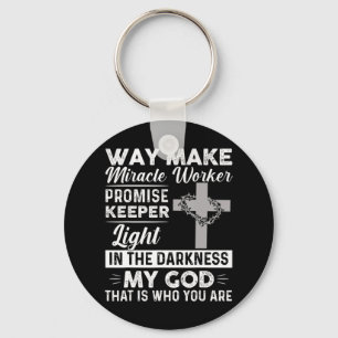 Waymaker Miracle Worker Promise Keeper Light Jesus Key Ring