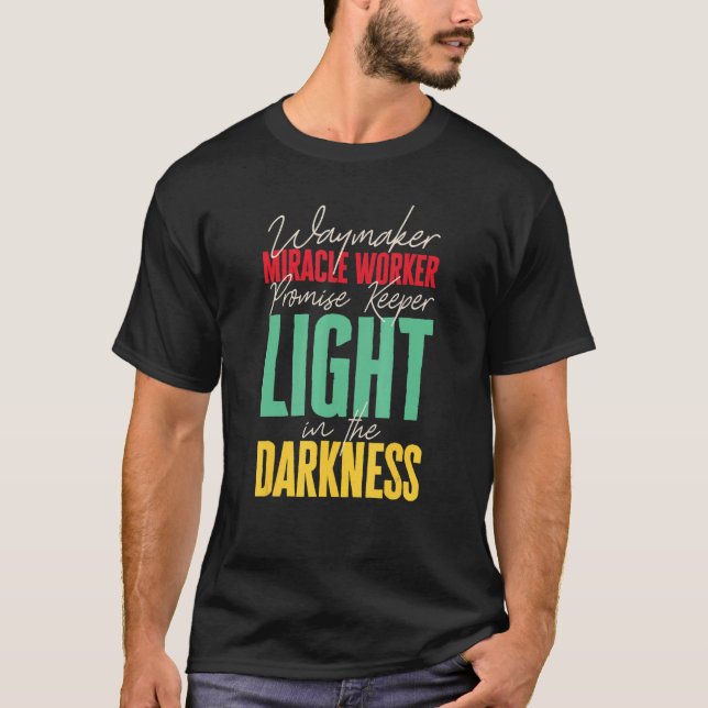 Waymaker Promise Keeper Miracle Worker Christian F T-Shirt (Front)