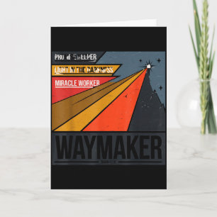 Waymaker Promise Keeper Miracle Worker God Christi Card
