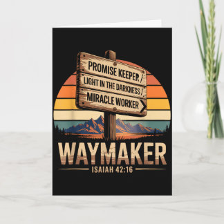 Waymaker Promise Keeper Miracle Worker God Christi Card