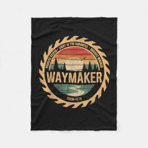 Waymaker Promise Keeper Miracle Worker God Christi Fleece Blanket