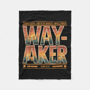 Waymaker Promise Keeper Miracle Worker God Christi Fleece Blanket