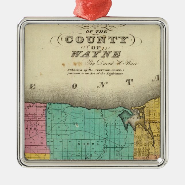 Wayne County Metal Tree Decoration (Front)