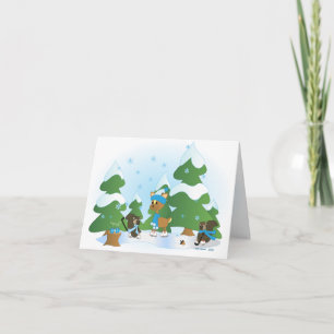 Wayne Deer and Friends Play Hockey Holiday Card