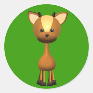 Wayne Deer Classic Round Sticker