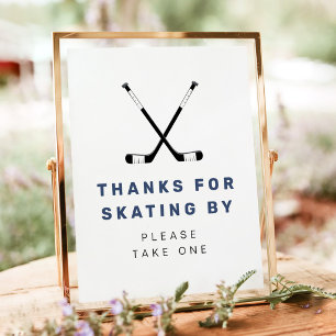 WAYNE Hockey Sport Themed Birthday Favours Poster