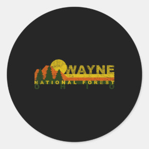 Wayne National Forest Vintage Retro Classic Round Sticker