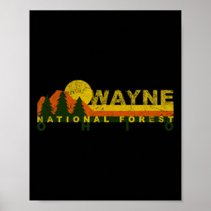 Wayne National Forest Vintage Retro Poster