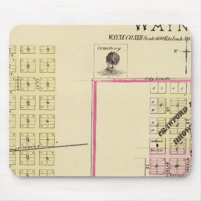 Wayne, Nebraska Mouse Pad (Front)