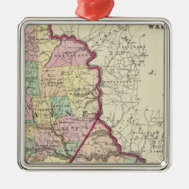 Wayne, Pike counties Metal Tree Decoration (Front)