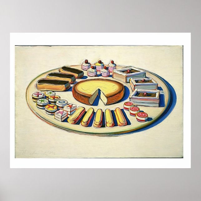 wayne thiebaud - french pastries 1963 poster (Front)