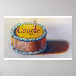 wayne thiebaud - google 12th birthday cake poster