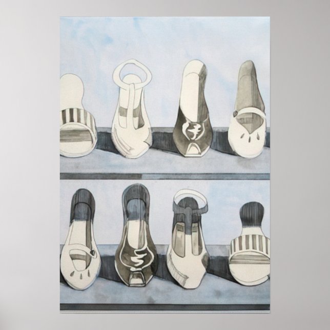 wayne thiebaud - shoe rows 1975 poster (Front)