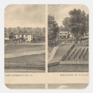 Waynesboro, Augusta County Square Sticker