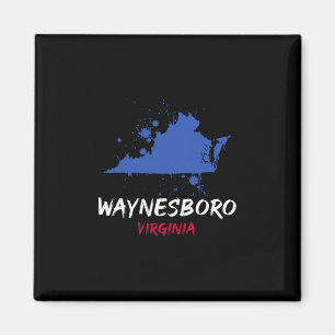 Waynesboro Virginia Va Paint Splatter Vacation Sou Magnet