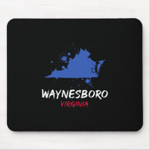 Waynesboro Virginia Va Paint Splatter Vacation Sou Mouse Pad