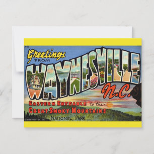 Waynesville Great Smoky Mountains Postcard
