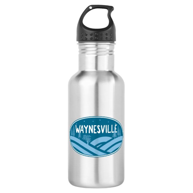 Waynesville North Carolina Outdoors 532 Ml Water Bottle (Front)